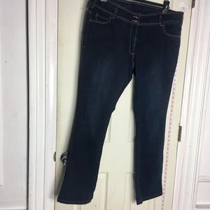 NEW Ikebana dark wash flare jeans 18 womens